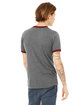 Bella + Canvas Men's Jersey Short-Sleeve Ringer T-Shirt dp hthr/ cardnal ModelBack