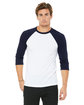 Bella + Canvas Unisex 3/4-Sleeve Baseball T-Shirt  