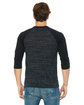 Bella + Canvas Unisex 3/4-Sleeve Baseball T-Shirt BLACK MRBLE/ BLK ModelBack