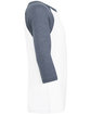 Bella + Canvas Unisex 3/4-Sleeve Baseball T-Shirt WHITE/ DENIM OFSide