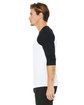 Bella + Canvas Unisex 3/4-Sleeve Baseball T-Shirt  ModelSide