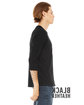 Bella + Canvas Unisex 3/4-Sleeve Baseball T-Shirt BLK HEATHER/ BLK ModelSide