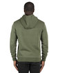 Threadfast Apparel Unisex Ultimate Fleece Pullover Hooded Sweatshirt army ModelBack