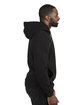 Threadfast Apparel Unisex Ultimate Fleece Pullover Hooded Sweatshirt black ModelSide