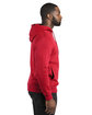 Threadfast Apparel Unisex Ultimate Fleece Pullover Hooded Sweatshirt red ModelSide
