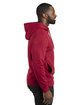 Threadfast Apparel Unisex Ultimate Fleece Pullover Hooded Sweatshirt burgundy ModelSide