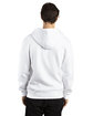 Threadfast Apparel Unisex Ultimate Fleece Full-Zip Hooded Sweatshirt WHITE ModelBack