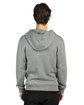 Threadfast Apparel Unisex Ultimate Fleece Full-Zip Hooded Sweatshirt heather grey ModelBack