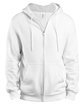 Threadfast Apparel Unisex Ultimate Fleece Full-Zip Hooded Sweatshirt white OFFront