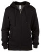 Threadfast Apparel Unisex Ultimate Fleece Full-Zip Hooded Sweatshirt black OFFront