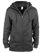 Threadfast Apparel Unisex Ultimate Fleece Full-Zip Hooded Sweatshirt charcoal heather OFFront
