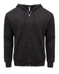 Threadfast Apparel Unisex Triblend French Terry Full-Zip BLACK SOLID OFFront