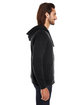 Threadfast Apparel Unisex Triblend French Terry Full-Zip BLACK SOLID ModelSide
