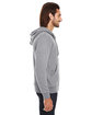 Threadfast Apparel Unisex Triblend French Terry Full-Zip charcoal heather ModelSide