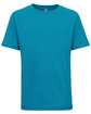 Next Level Apparel Youth Boys’ Cotton Crew turquoise OFFront