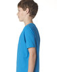 Next Level Apparel Youth Boys’ Cotton Crew turquoise ModelSide