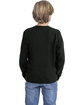 Next Level Apparel Youth Cotton Long Sleeve T-Shirt black ModelBack