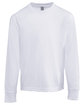 Next Level Apparel Youth Cotton Long Sleeve T-Shirt white OFFront