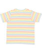 Rabbit Skins Toddler Fine Jersey T-Shirt RAINBOW STRIPE ModelBack