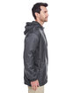 Dickies Men's Fleece-Lined Hooded Nylon Jacket CHARCOAL ModelSide