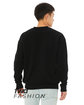 Bella + Canvas Unisex Sueded Drop Shoulder Sweatshirt black heather ModelBack