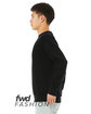 Bella + Canvas Unisex Sueded Drop Shoulder Sweatshirt black heather ModelSide