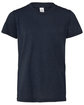 Bella + Canvas Youth Triblend Short-Sleeve T-Shirt NAVY TRIBLEND OFFront