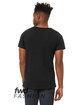 Bella + Canvas FWD Fashion Unisex Triblend Raw Neck T-Shirt solid blk trblnd ModelBack