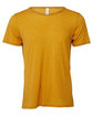 Bella + Canvas FWD Fashion Unisex Triblend Raw Neck T-Shirt mustard triblend OFFront