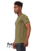 Bella + Canvas FWD Fashion Unisex Triblend Raw Neck T-Shirt olive triblend ModelSide