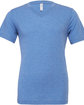 Bella + Canvas Unisex Triblend V-Neck T-Shirt blue triblend OFFront