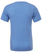 Bella + Canvas Unisex Triblend V-Neck T-Shirt blue triblend OFBack
