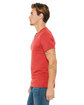Bella + Canvas Unisex Triblend V-Neck T-Shirt red triblend ModelSide