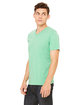 Bella + Canvas Unisex Triblend V-Neck T-Shirt green triblend ModelSide