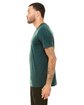 Bella + Canvas Unisex Triblend V-Neck T-Shirt emerald triblend ModelSide