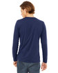 Bella + Canvas Unisex Jersey Long-Sleeve V-Neck T-Shirt navy triblend ModelBack