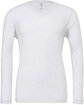 Bella + Canvas Unisex Jersey Long-Sleeve V-Neck T-Shirt wht flck triblnd FlatFront