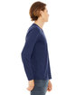 Bella + Canvas Unisex Jersey Long-Sleeve V-Neck T-Shirt navy triblend ModelSide