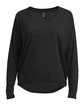 Anvil Ladies' Freedom Long-Sleeve T-Shirt BLACK FlatFront