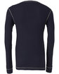 Bella + Canvas Men's Thermal Long-Sleeve T-Shirt navy/ grey FlatBack