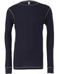 Bella + Canvas Men's Thermal Long-Sleeve T-Shirt navy/ grey OFFront