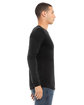 Bella + Canvas Unisex Jersey Long-Sleeve T-Shirt SOLID BLACK SLUB ModelSide