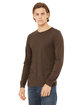 Bella + Canvas Unisex CVC Jersey Long-Sleeve T-Shirt heather brown ModelQrt