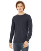 Bella + Canvas Unisex CVC Jersey Long-Sleeve T-Shirt heather navy ModelQrt