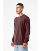 Bella + Canvas Unisex CVC Jersey Long-Sleeve T-Shirt heather maroon ModelSide