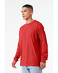 Bella + Canvas Unisex CVC Jersey Long-Sleeve T-Shirt heather red ModelSide