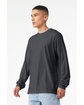 Bella + Canvas Unisex CVC Jersey Long-Sleeve T-Shirt heather mid navy ModelSide