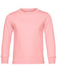 Bella + Canvas Youth Toddler Jersey Long Sleeve T-Shirt pink OFFront