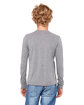 Bella + Canvas Youth Jersey Long-Sleeve T-Shirt grey triblend ModelBack