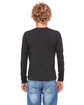 Bella + Canvas Youth Jersey Long-Sleeve T-Shirt dark gry heather ModelBack